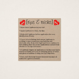 Tips & Trucs Lipstick Vierkante Visitekaartjes