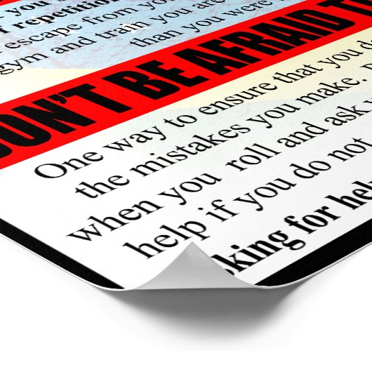 Tips voor BJJ Beginners Gym Poster (Hoek)