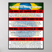 Tips voor BJJ Beginners Gym Poster (Voorkant)