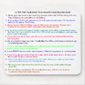 TIPS VOOR BOSS OM RELATIE-muispad TE VERBETEREN Muismat (Voorkant)