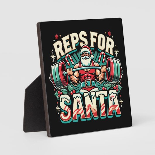 Tips voor de Kerstman - Funny Christmas Fitness Fotoplaat (Voorkant)