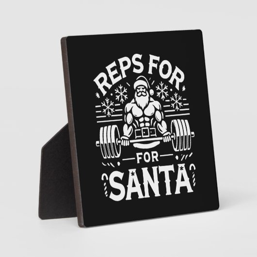 Tips voor de Kerstman - Funny Christmas Fitness Fotoplaat (Voorkant)