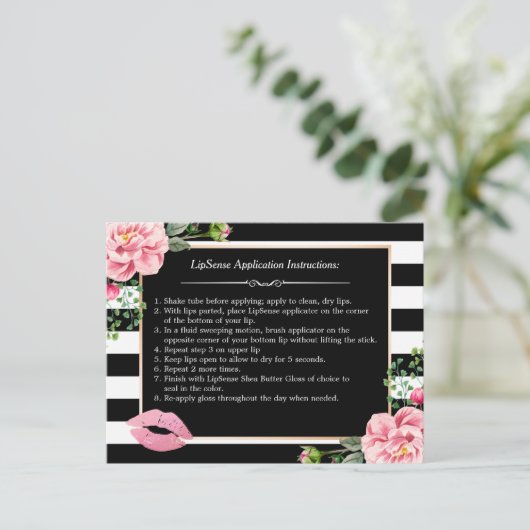 Tips voor het opheffen van contactlenzen | Roze Fl Briefkaart (Staand voorkant)