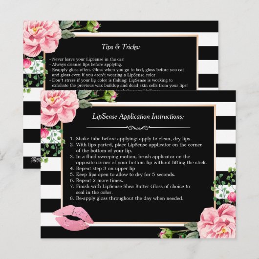 Tips voor het opheffen van contactlenzen | Roze Fl Briefkaart (Voorkant / Achterkant)