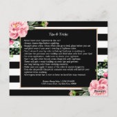 Tips voor het opheffen van contactlenzen | Roze Fl Briefkaart (Achterkant)