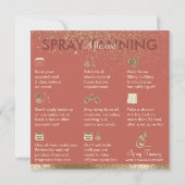 Tips voor nazorg na een spray tan Bronze Sun Kaart (Achterkant)
