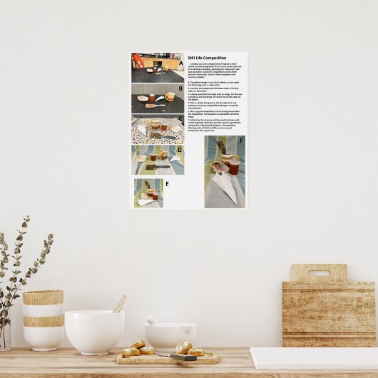 Tips voor samenstelling van stilstaande levensvorm poster (Keuken)