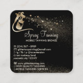 Tips voor verstuiving Tan Aftercare Vierkante Visitekaartje (Voorkant)