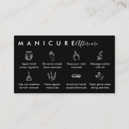 Tips voor zwarte topmanicure nazorg visitekaartje