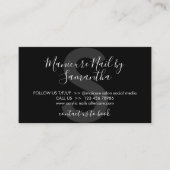 Tips voor zwarte topmanicure nazorg visitekaartje (Voorkant)