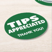 Tips waarneembare kantelherinnering ronde kartonnen onderzetter (Gebogen)