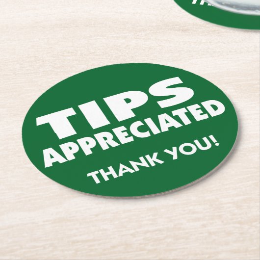 Tips waarneembare kantelherinnering ronde kartonnen onderzetter (Gebogen)