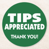 Tips waarneembare kantelherinnering ronde kartonnen onderzetter (Voorkant)