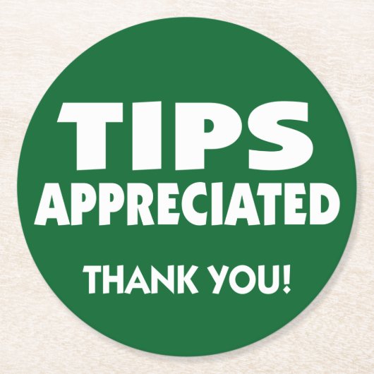 Tips waarneembare kantelherinnering ronde kartonnen onderzetter (Voorkant)