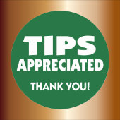 Tips waarneembare kantelherinnering ronde sticker