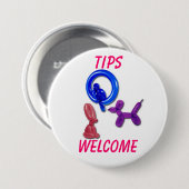 TIPS WELCOME RONDE BUTTON 7,6 CM (Voorkant /achterkant)