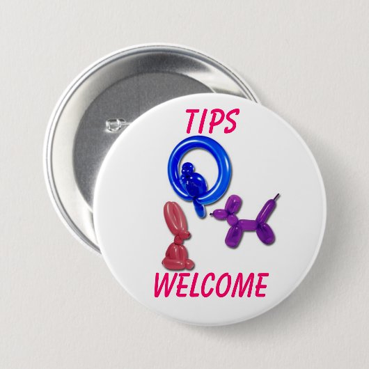 TIPS WELCOME RONDE BUTTON 7,6 CM (Voorkant /achterkant)
