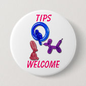 TIPS WELCOME RONDE BUTTON 7,6 CM (Voorkant)