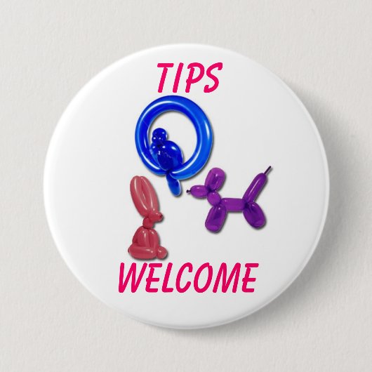 TIPS WELCOME RONDE BUTTON 7,6 CM (Voorkant)