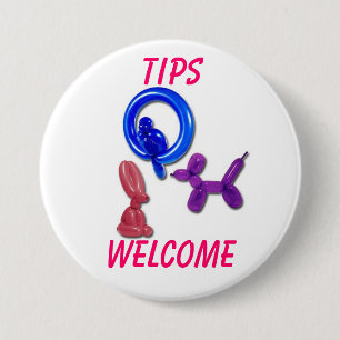 TIPS WELCOME RONDE BUTTON 7,6 CM