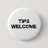 Tips - Welkom Ronde Button 5,7 Cm (Voorkant)