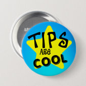 Tips zijn coole Buttonnen Ronde Button 7,6 Cm (Voorkant /achterkant)