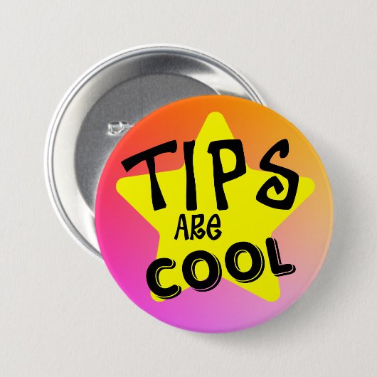 Tips zijn een Button met een kool-warm (Voorkant /achterkant)