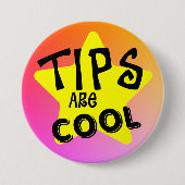 Tips zijn een Button met een kool-warm (Voorkant)