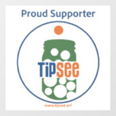 TipSee Supporter Window Decal (Vel)