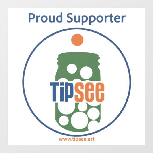 TipSee Supporter Window Decal (Vel)