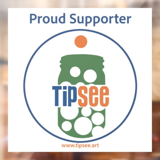 TipSee Supporter Window Decal (Vel 2)