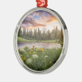 Tipsoo Lake of Mt. Rainier Metalen Ornament (Links)