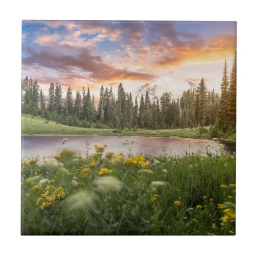 Tipsoo Lake of Mt. Rainier Tegeltje (Voorkant)