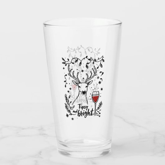 Tipsy and Bright Deer Glas (Achterkant)