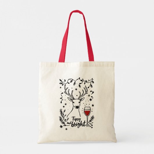 Tipsy and Bright Deer  Tote Bag (Achterkant)