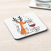 Tipsy and Bright Reindeer Bier Onderzetter (Linkerzijde)