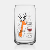 Tipsy and Bright Reindeer  Blikvorm Glas (Achterkant)