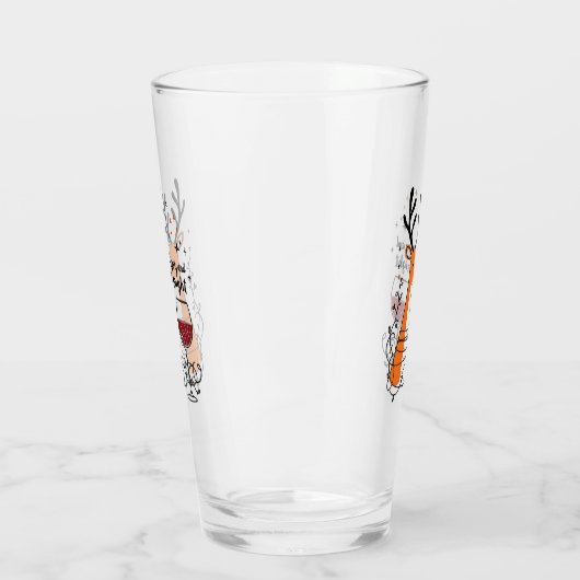 Tipsy and Bright Reindeer Glas (Links)