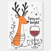 Tipsy and Bright Reindeer  Magneet (Voorkant)