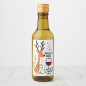 Tipsy and Bright Reindeer Wijn Etiket (Voorkant)