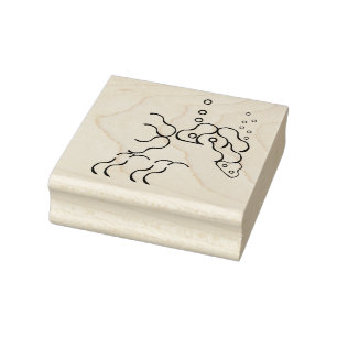 Tipsy, Drink 'roze' Elephant Wood Art Stamp Rubberstempel