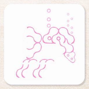 Tipsy, Drink roze olifant papier Onderzetter