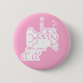 Tipsy, Drink roze olifant Ronde Button 5,7 Cm (Voorkant)