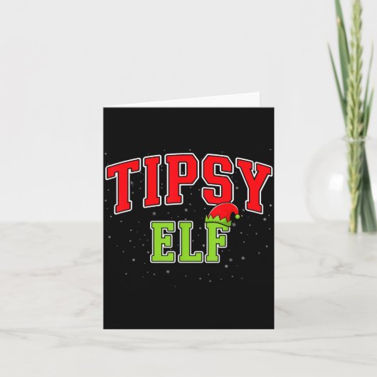 Tipsy Elf Christmas Family Matching Group Xmas  Kaart (Voorkant)