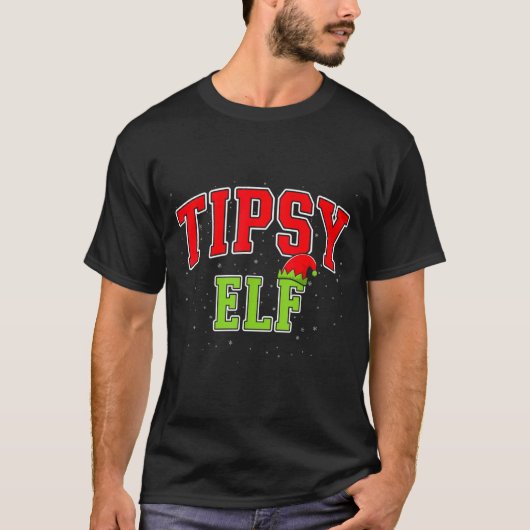 Tipsy Elf Christmas Family Matching Group Xmas T-shirt (Voorkant)