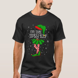 Tipsy Elf Kerstmis Matching Familie Vrouwen Meisje T-shirt