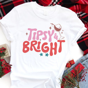 Tipsy en Bright Fun Kerstfeest Tri-Blend Shirt