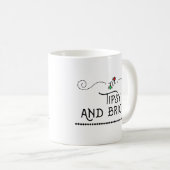 Tipsy en Bright | Kerstverlichte mok (Voorkant rechts)
