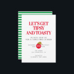 Tipsy en Toasty kerstdiner uitnodiging<br><div class="desc">Tipsy en Toasty kerstdiner uitnodiging</div>