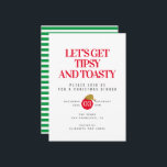 Tipsy en Toasty kerstdiner uitnodiging<br><div class="desc">Tipsy en Toasty kerstdiner uitnodiging</div>